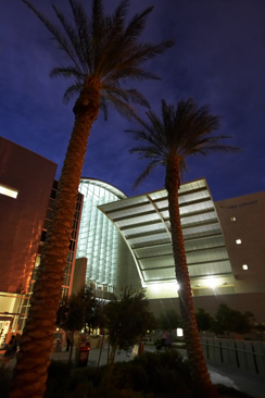 Lied Library at night