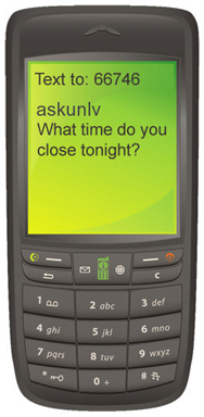 Sample screenshot for text reference message