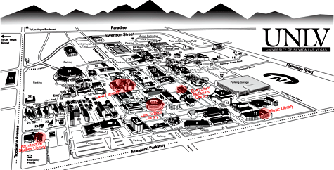 Campus Map of the University Libraries