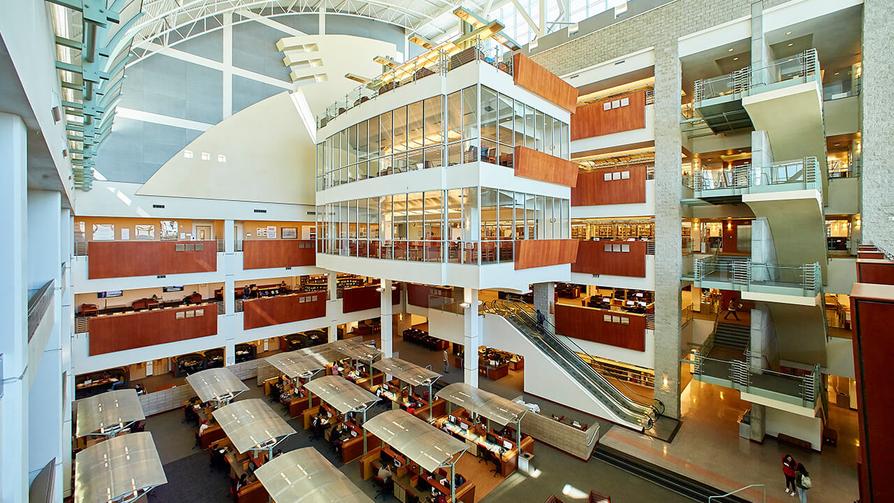 Interior of Lied Library