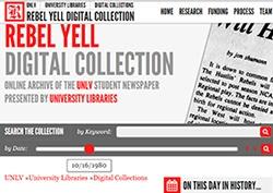 Screenshot of Rebel Yell web page