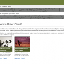 American Indians and the American West Database Screenshot