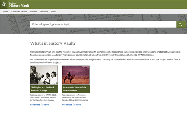 American Indians and the American West Database Screenshot