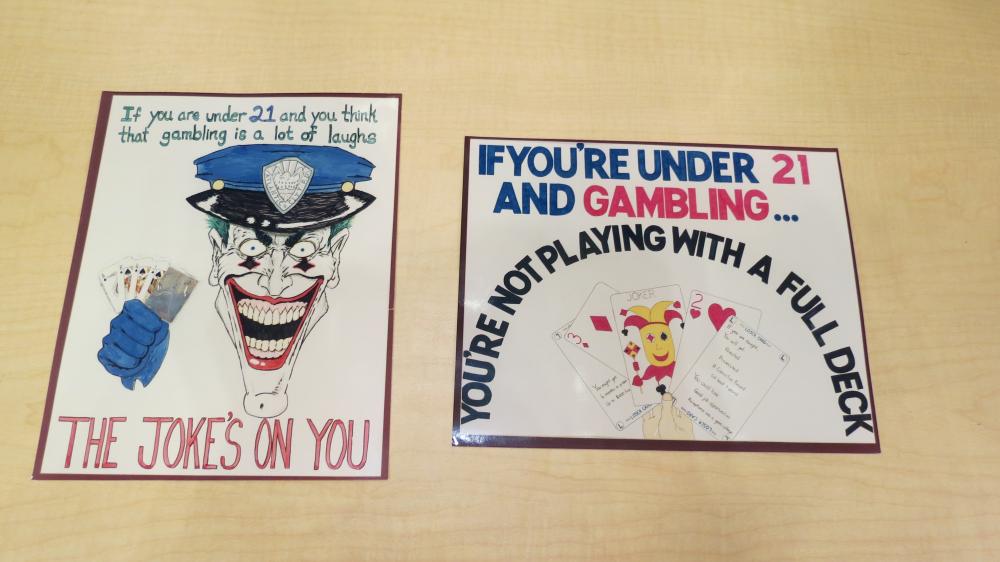 Early hand-drawn illustrations from Harrah’s underage gaming prevention program from Harrah's Entertainment Corporate Archives. MS-00460. Special Collections, University Libraries, University of Nevada, Las Vegas