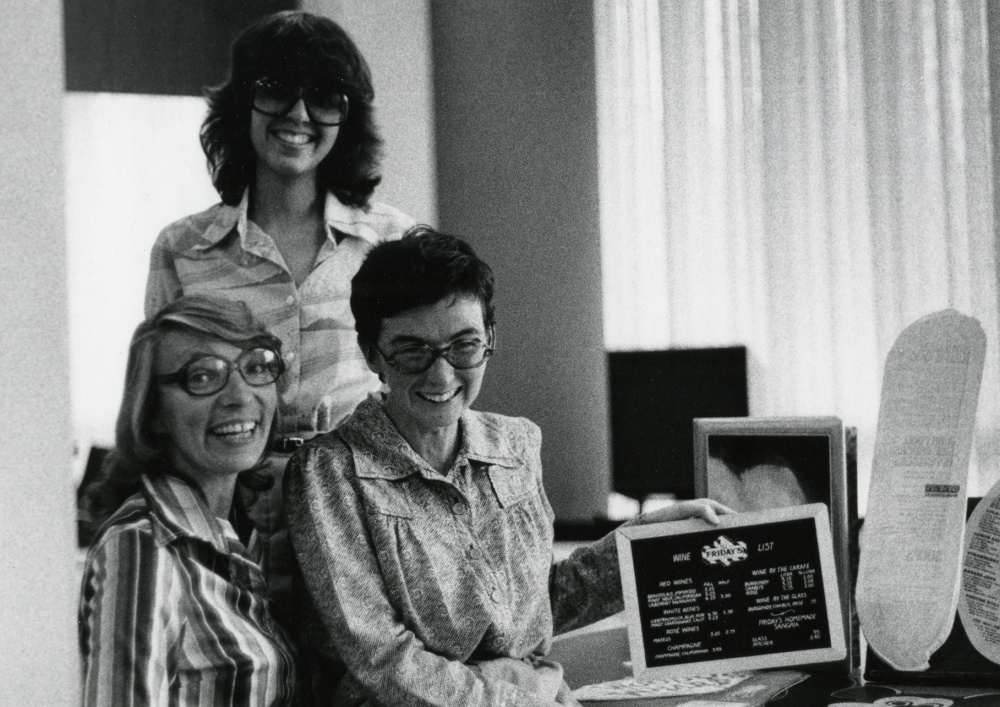 UNLV staff working on menus in 1970