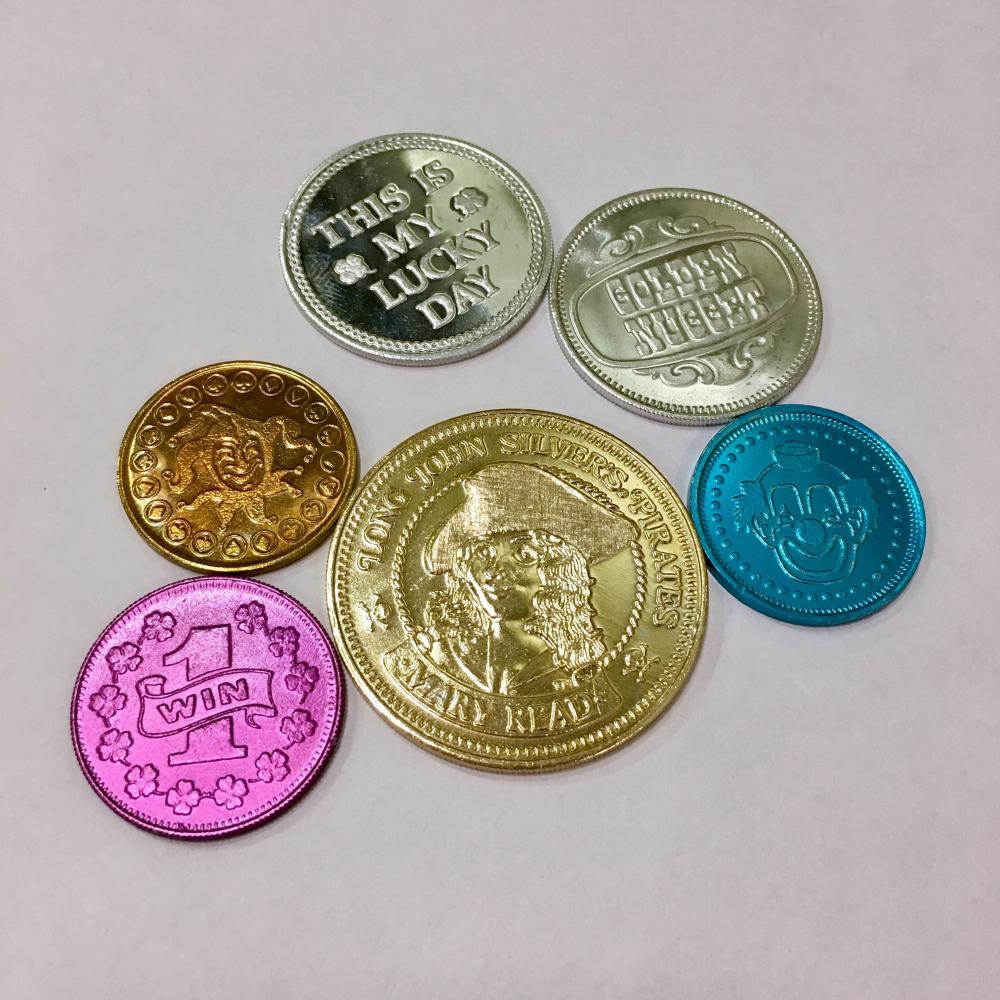 Casino gaming tokens from the Royer collection, UNLV