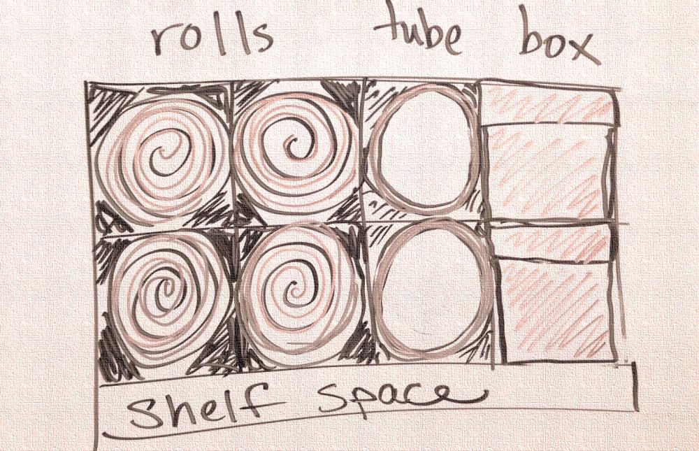 tubes rolls boxes
