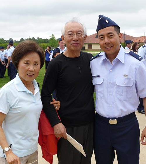 Photograph of Judge Chris Lee of North Las Vegas with parents