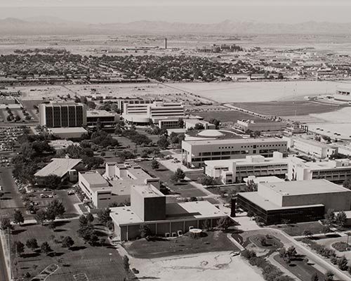Photograph of campus, 1970s