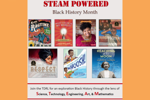 STEAM Powered Curated Book Display Poster