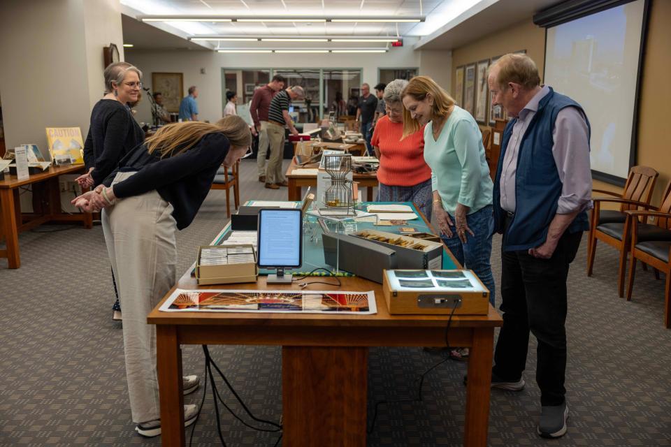 Visitors in the Special Collections Reading Room during the Annual Community Open House event