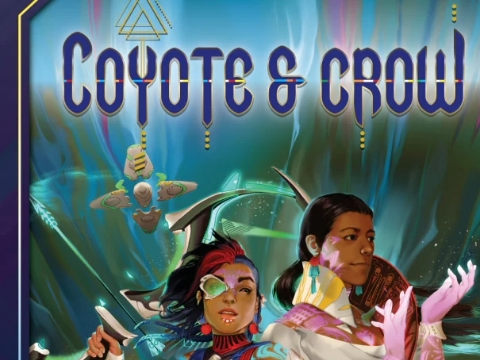 Cover art for "D & D: Coyote & Crow". 
