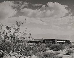 Black and white exterior photo of Frazier Hall and Grant Hall