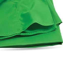 closeup of green screen fabric material