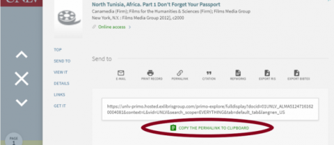 Screenshot showing where to find the copy permalink option.