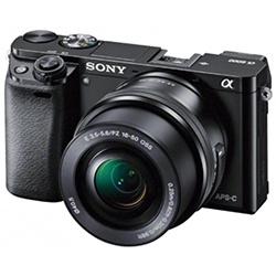 Black Sony A6000 camera