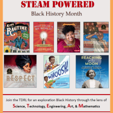 STEAM Powered Curated Book Display Poster