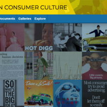 Screenshot of American Consumer Culture database start page.