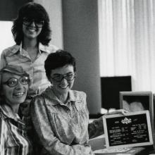UNLV staff working on menus in 1970