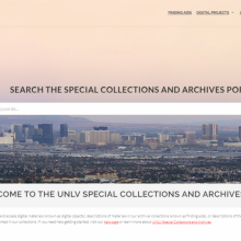 Homepage of the Special Collections and Archives Portal