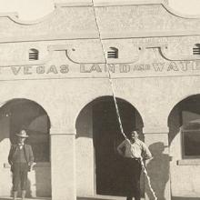 The original Las Vegas Land & Water Co., located on North 2nd near Fremont Street (PH-00002). From the Squires Family Photographs Collection. 